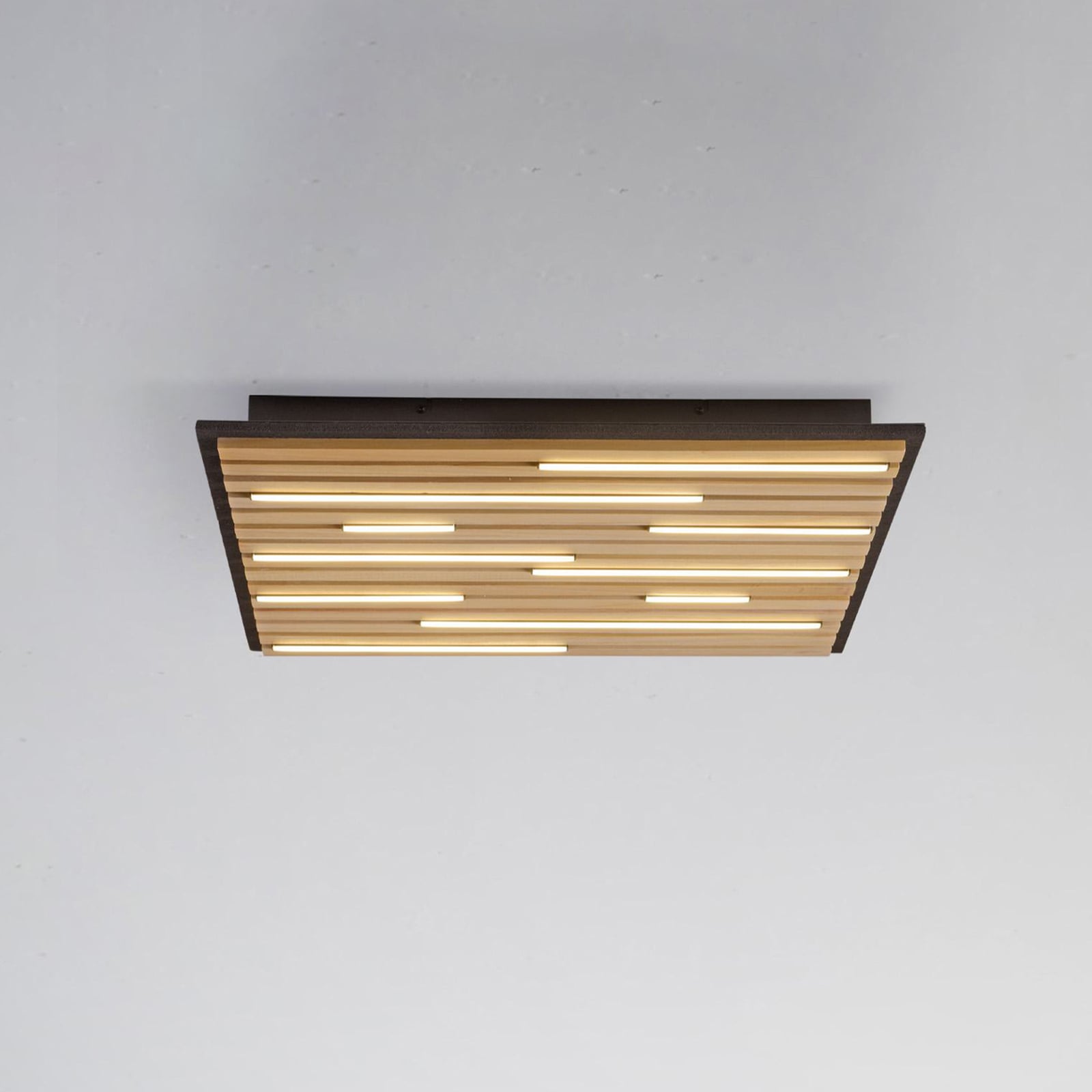 LED taklampe Q-Akustik tre 62x62 cm dimbar CCT Zigbee forfra