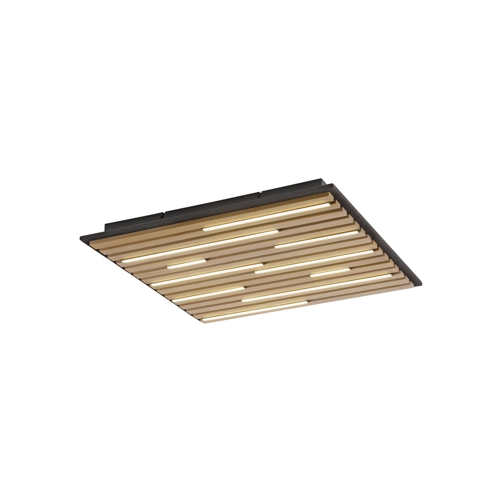Detalj av LED taklampe Q-Akustik tre 62x62 cm dimbar CCT Zigbee trepanel