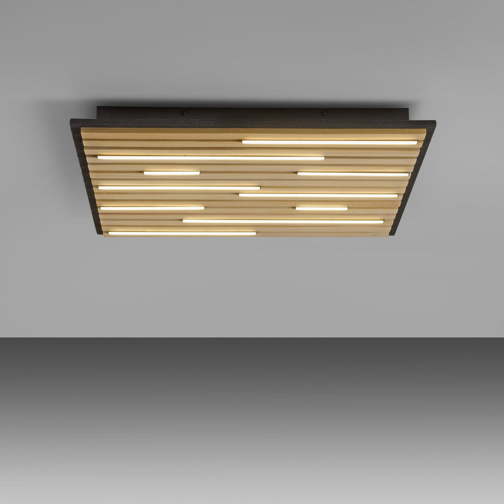 Nærbilde av LED taklampe Q-Akustik tre 62x62 cm dimbar CCT Zigbee lysdiffusorer