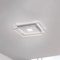 LED-taklampe Q-AMIRA 60x60 cm CCT dimbar sølv Zigbee forfra