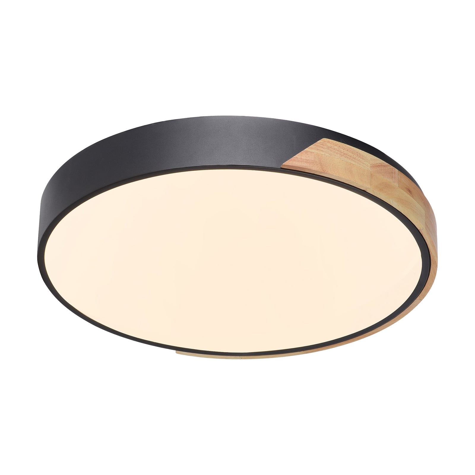 Detalj av LED taklampe Q-BILA dimbar svart eik