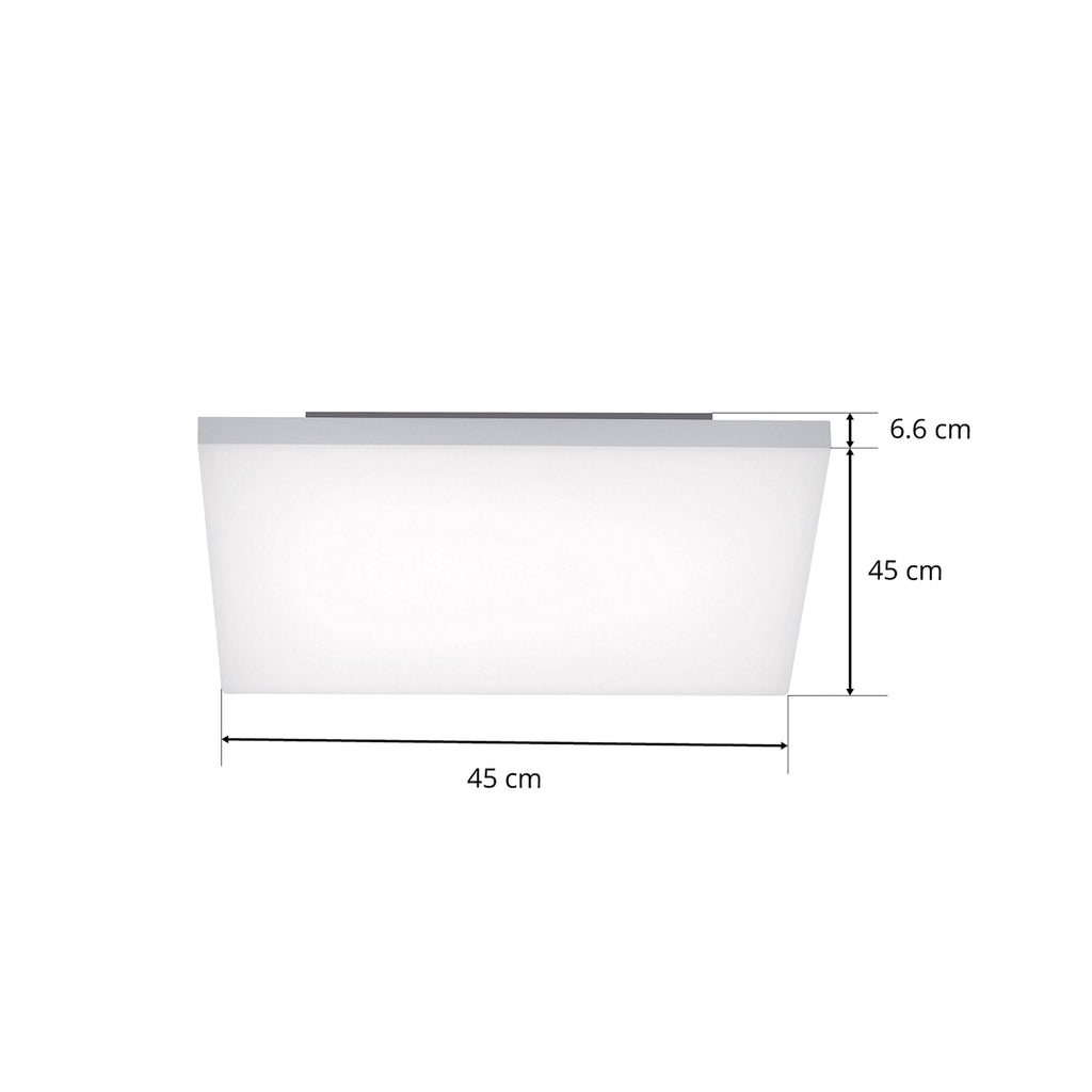 LED taklampe Q-FRAMELESS RGBW dimbar 45x45 cm 26W ZigBee integrasjon