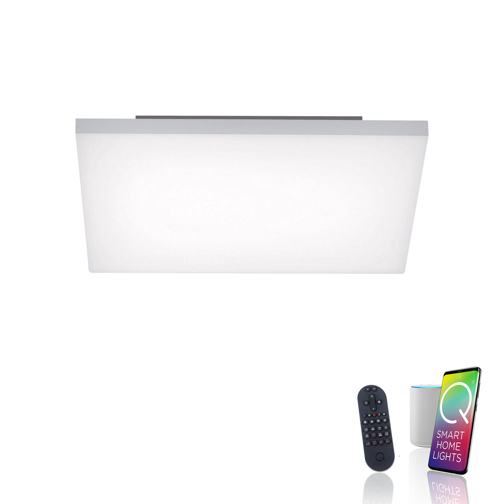 LED taklampe Q-FRAMELESS RGBW dimbar 45x45 cm 26W sideprofil