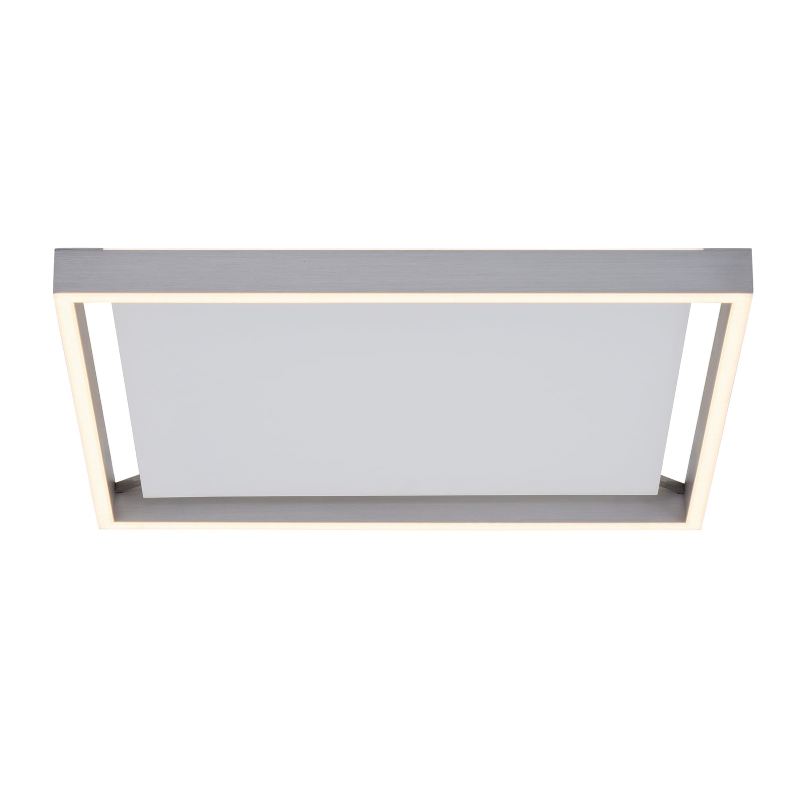 LED taklampe Q-KAAN dimbar Zigbee 45x45 cm sølv CCT smart home integrasjon