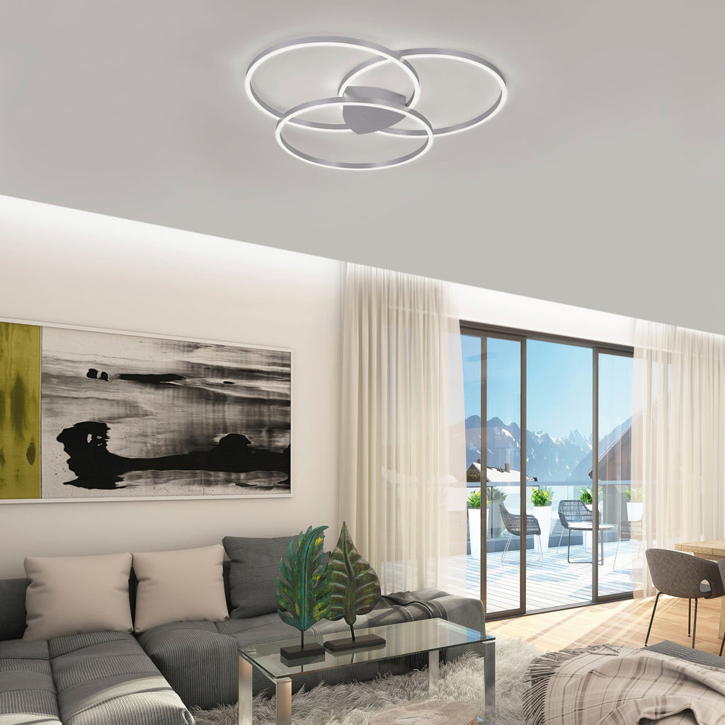 LED taklampe Q-KATE dimbar CCT Zigbee detalj av ringer