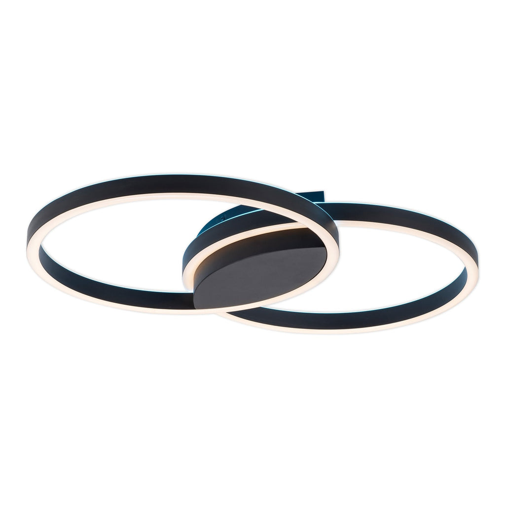 Detalj av LED taklampe Q-MARKO 2-lys rund CCT RGB dimbar Zigbee