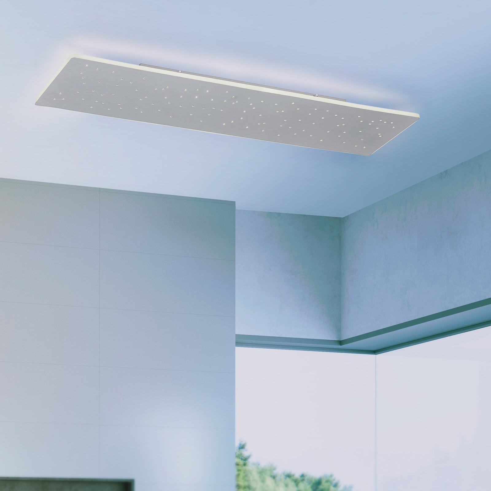 LED taklampe Q-NIGHTSKY stjernehimmel CCT 100x25 cm forfra