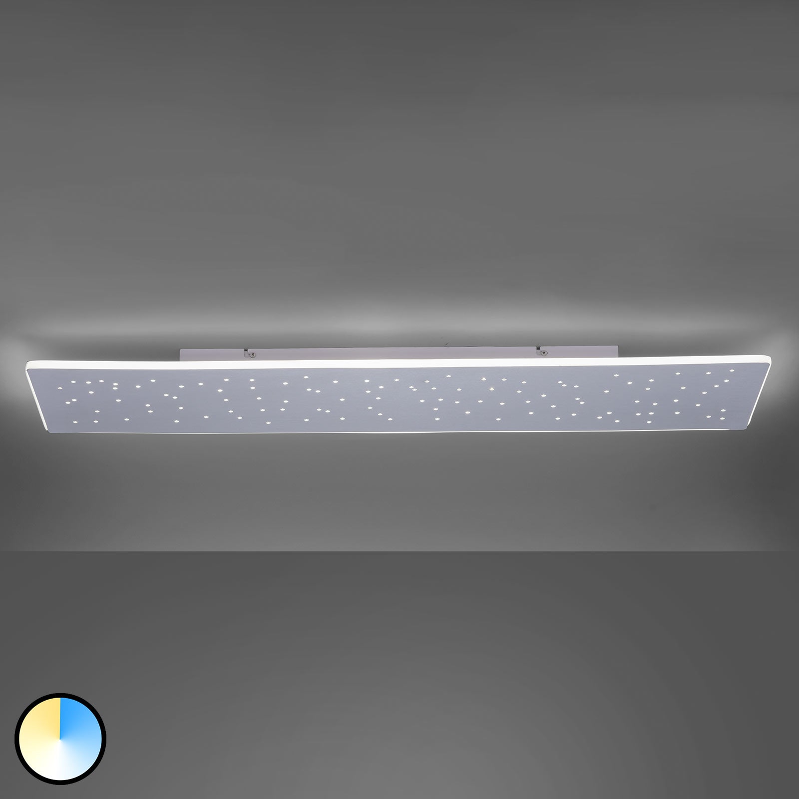 Montert LED taklampe Q-NIGHTSKY stjernehimmel CCT 100x25 cm i rom