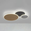 LED taklampe Q-Piato 3-lys messing/antrasitt forfra