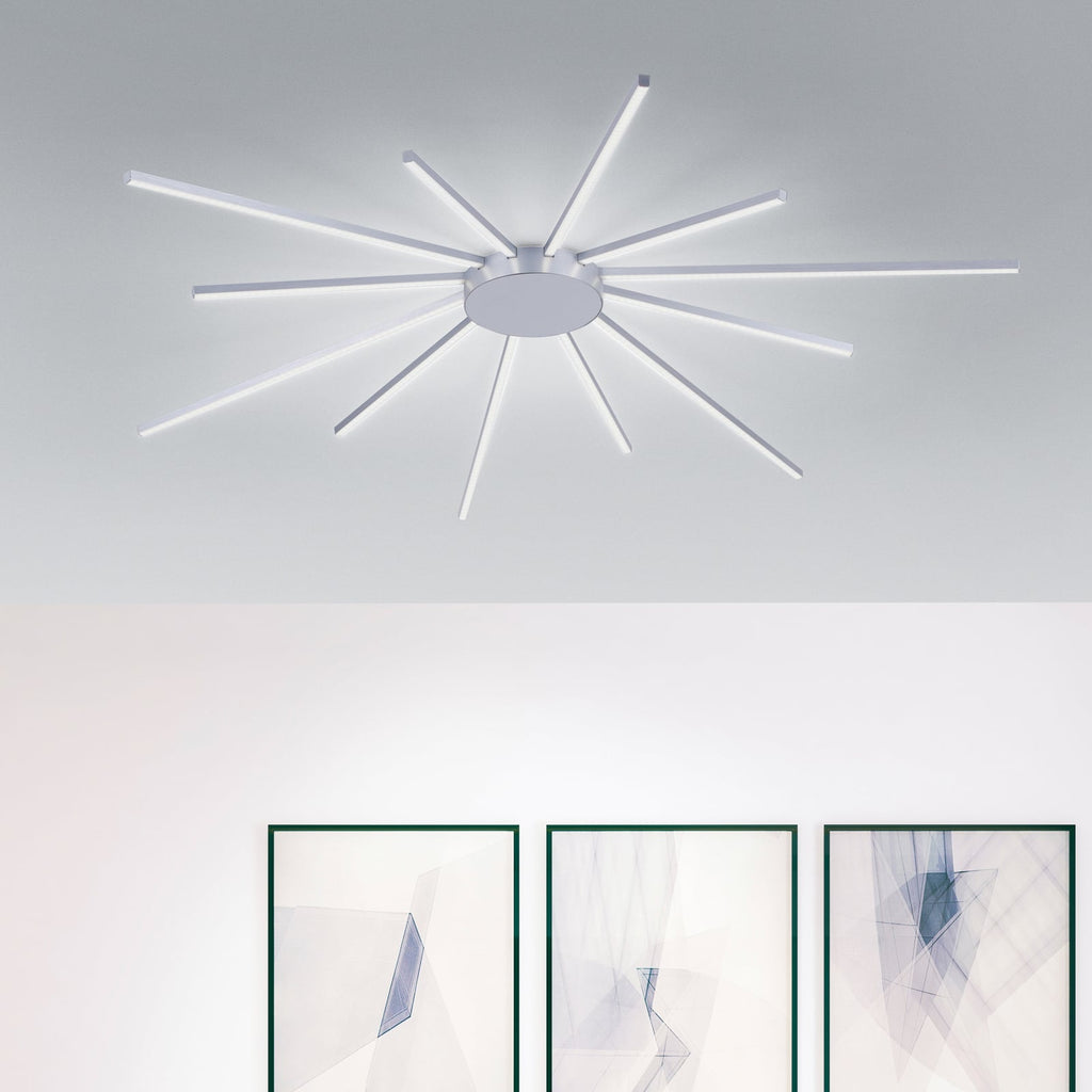LED taklampe Q-Sunshine dimbar CCT med fjernkontroll 55W forfra