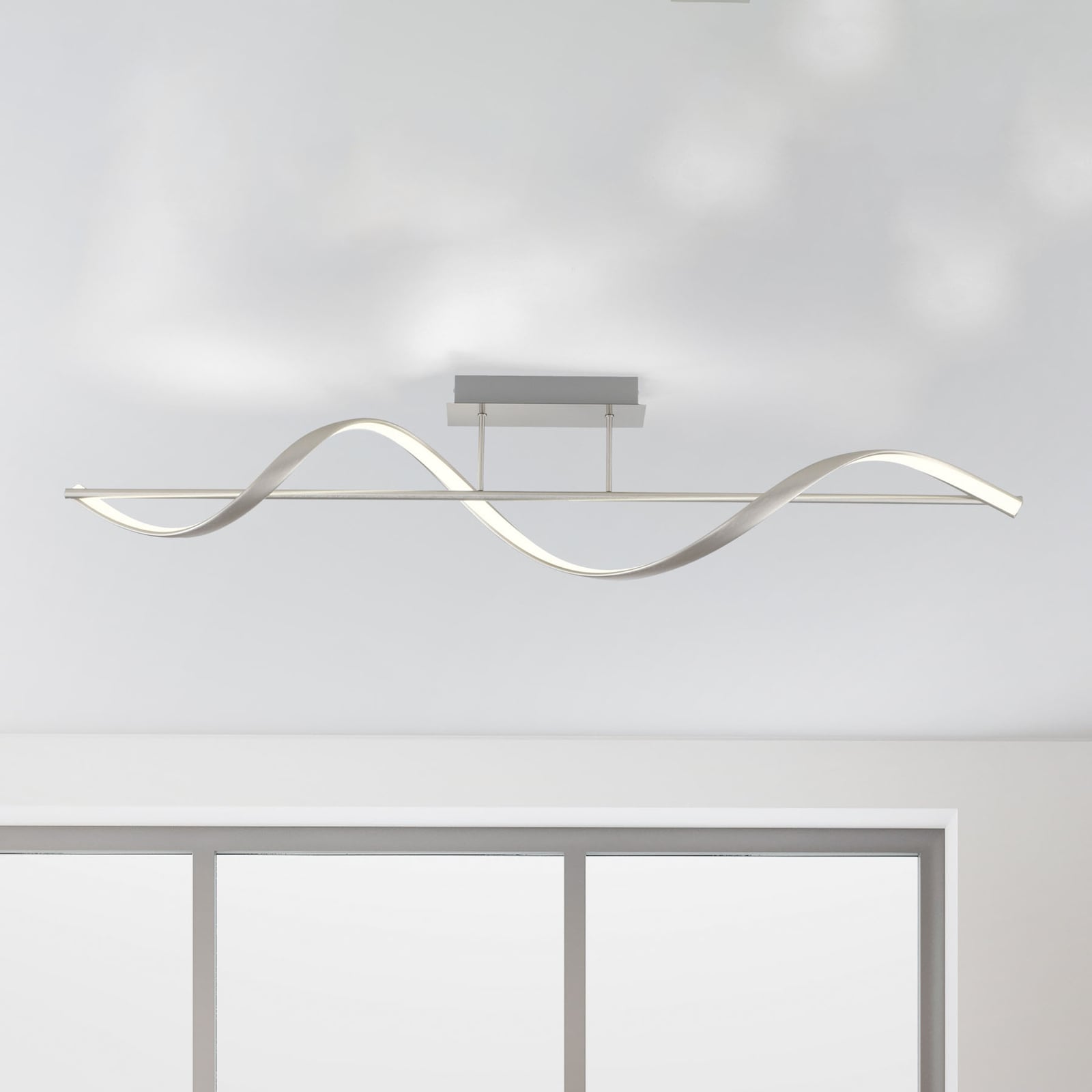 LED taklampe Q-Swing aluminium CCT dimbar forfra