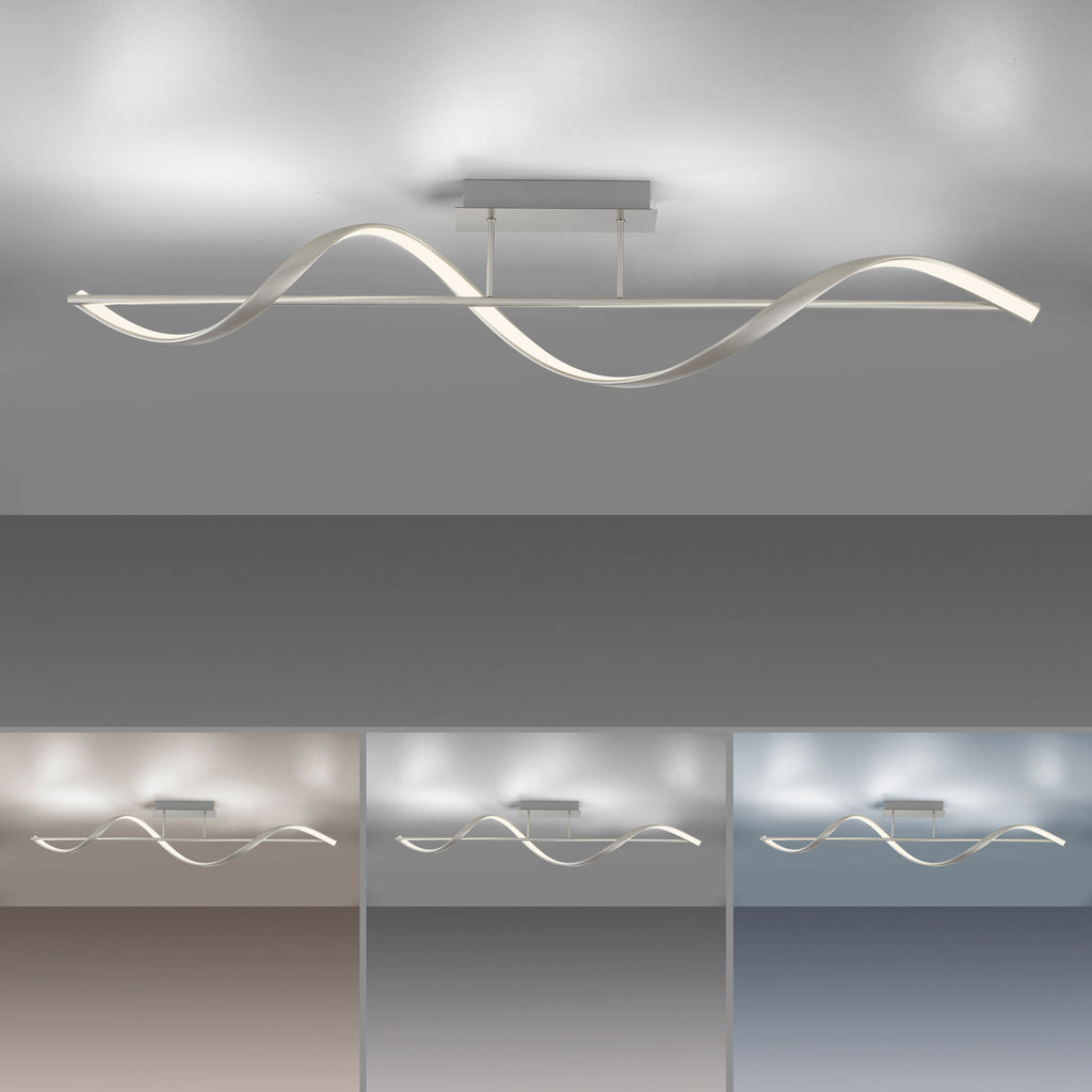 LED taklampe Q-Swing aluminium CCT dimbar lysdetalj