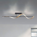 LED taklampe Q-Swing antrasitt/messing forfra