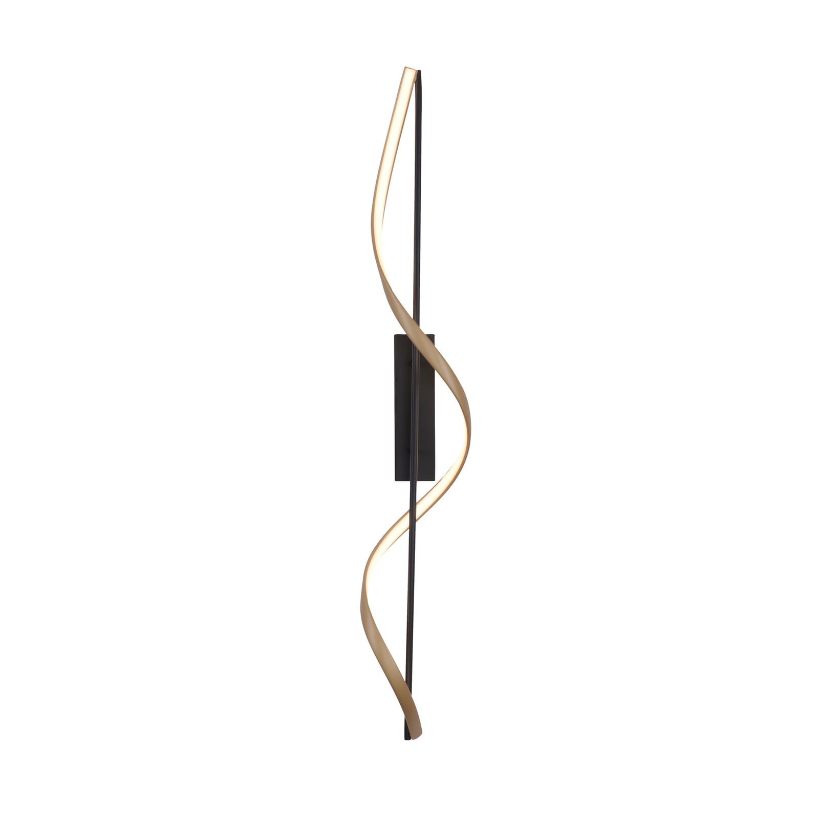 Montert LED taklampe Q-Swing antrasitt/messing i rom