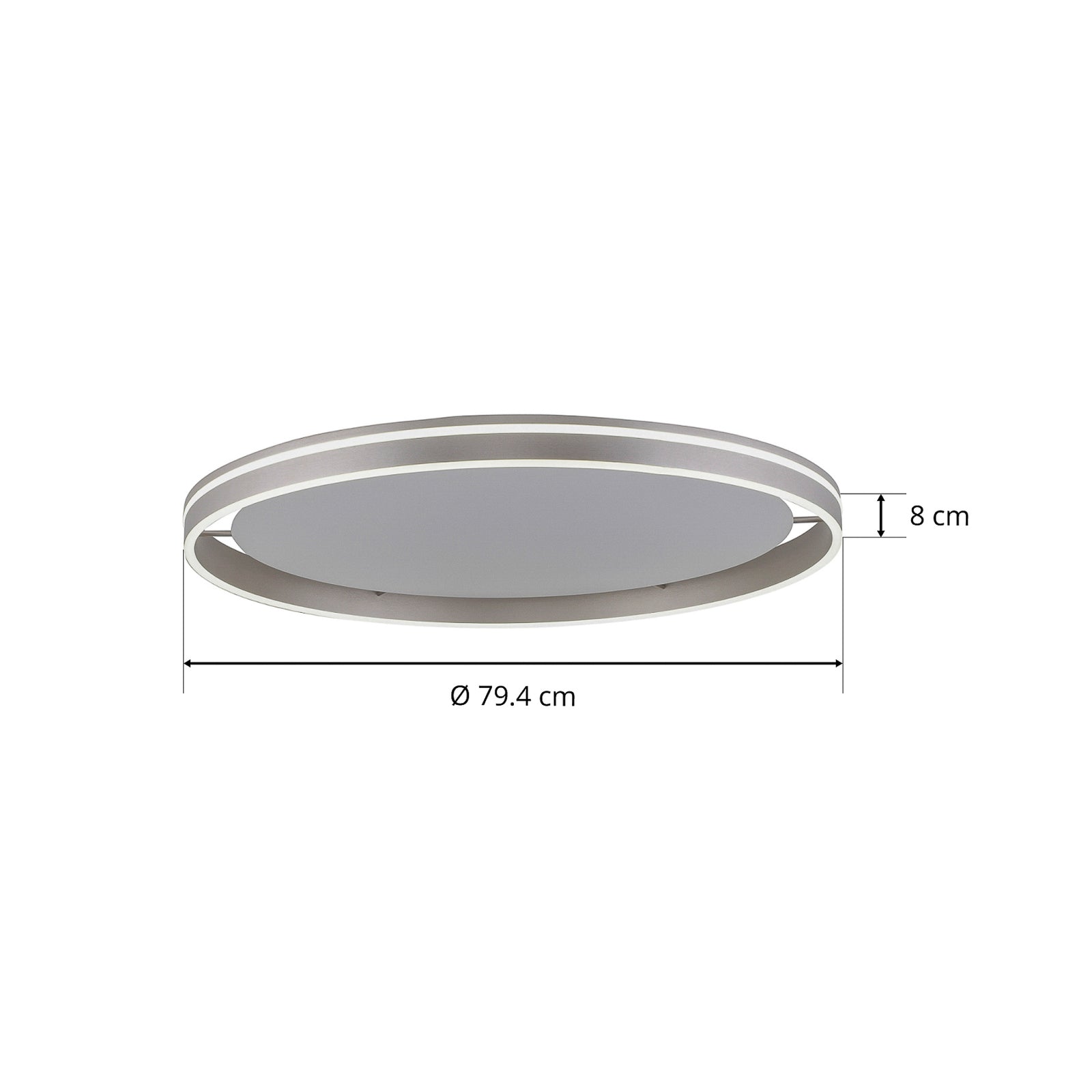 LED taklampe Q-VITO dimbar CCT Zigbee Ø79 cm ZigBee integrasjon