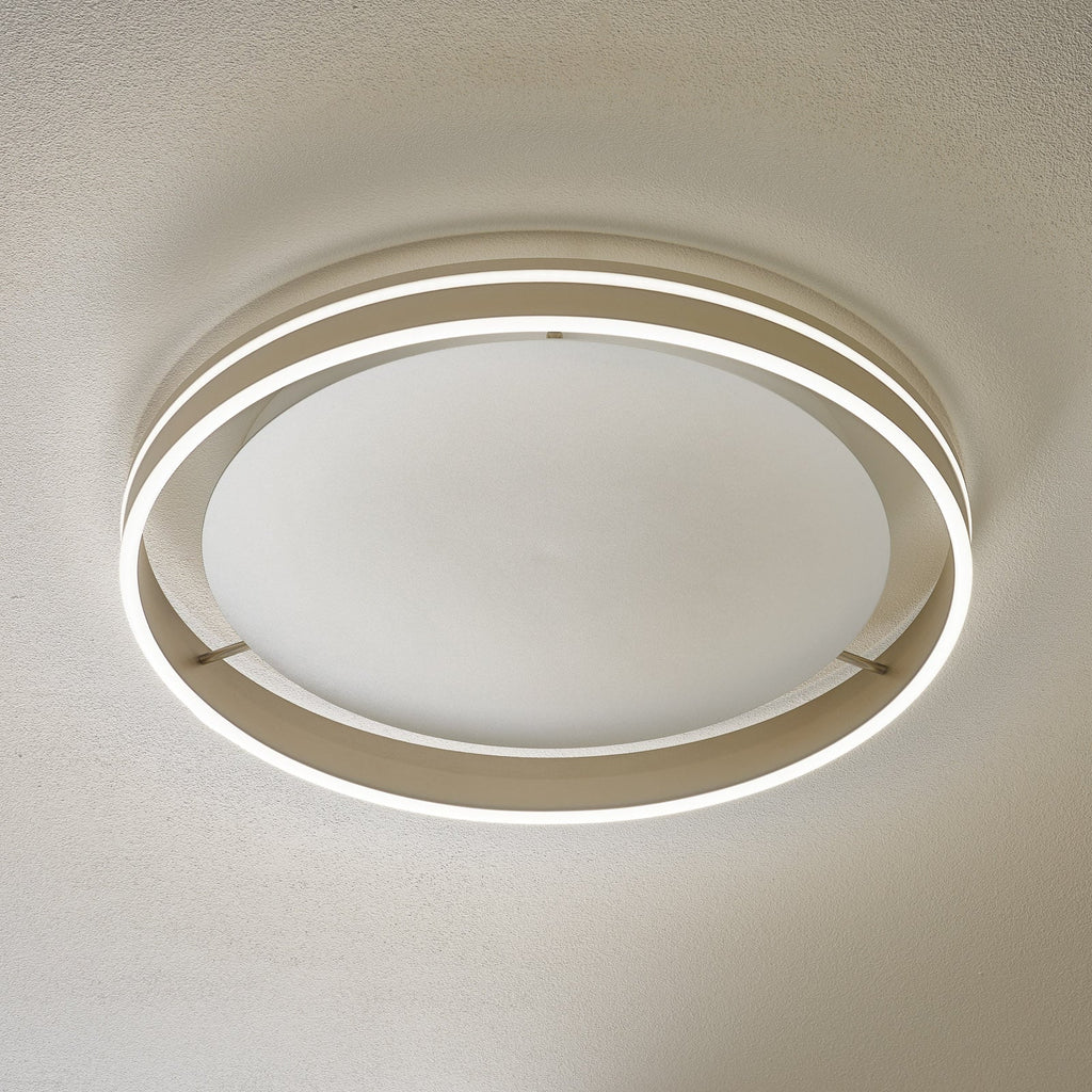 LED taklampe Q-VITO dimbar Zigbee Ø59 cm stål forfra