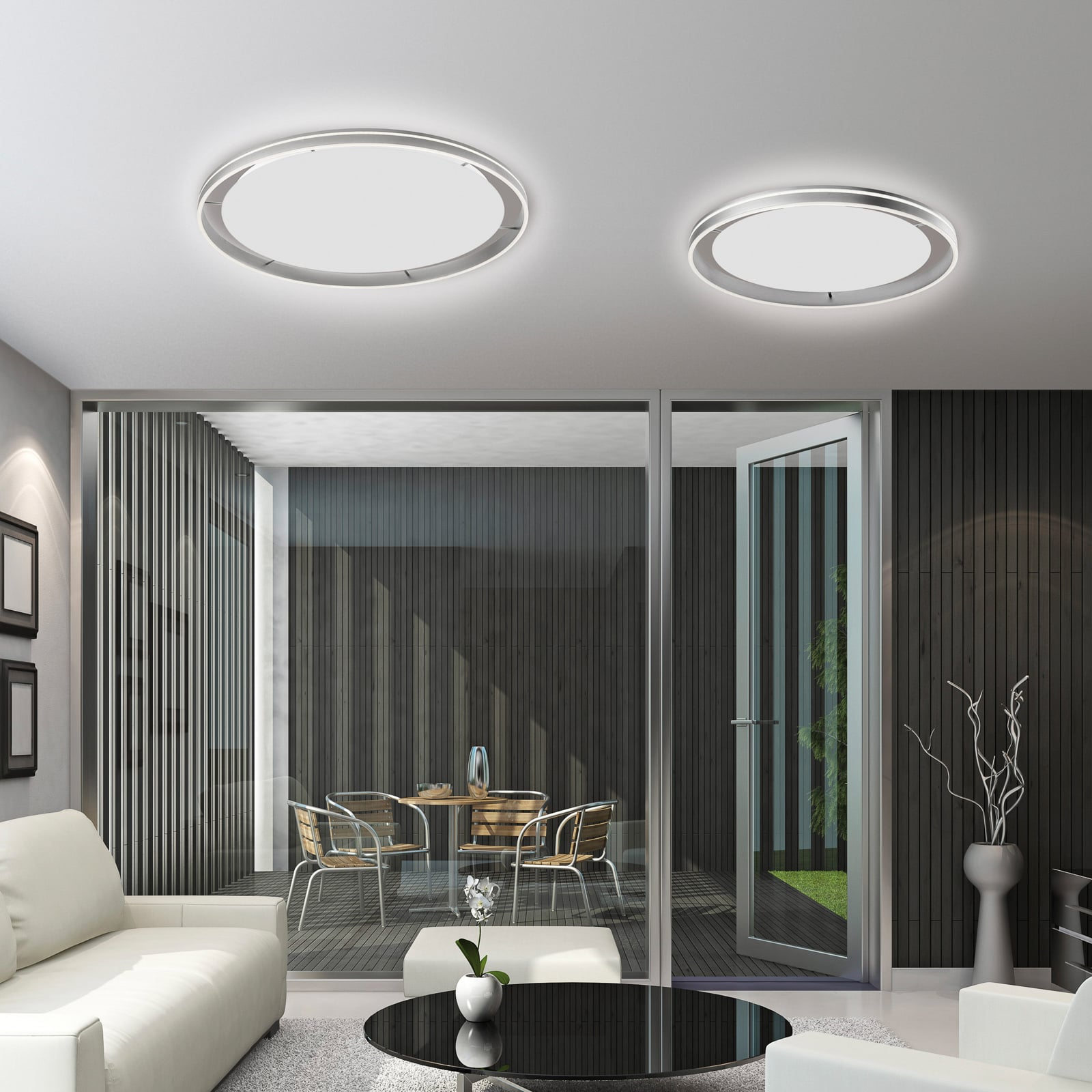 Sidebilde av LED taklampe Q-VITO dimbar Zigbee Ø59 cm
