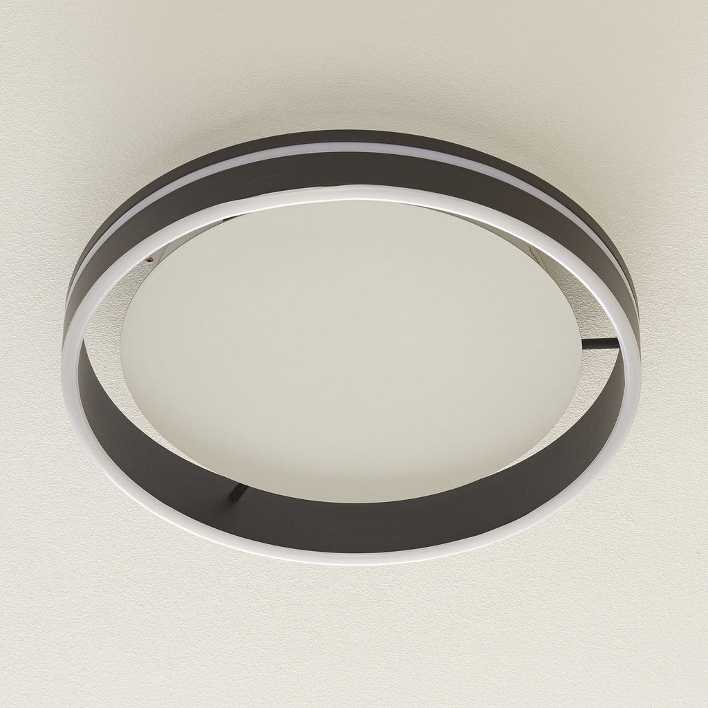 LED taklampe Q-VITO dimbar Zigbee antrasitt Ø40 cm bakside