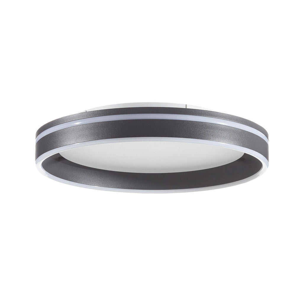 LED taklampe Q-VITO dimbar Zigbee antrasitt Ø40 cm detalj av ringer