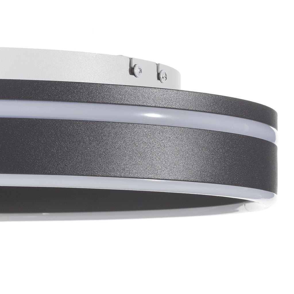 LED taklampe Q-VITO dimbar Zigbee antrasitt Ø40 cm montert i tak