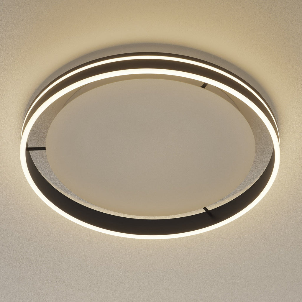 LED taklampe Q-VITO rund Ø59 cm antrasitt dimbar CCT forfra
