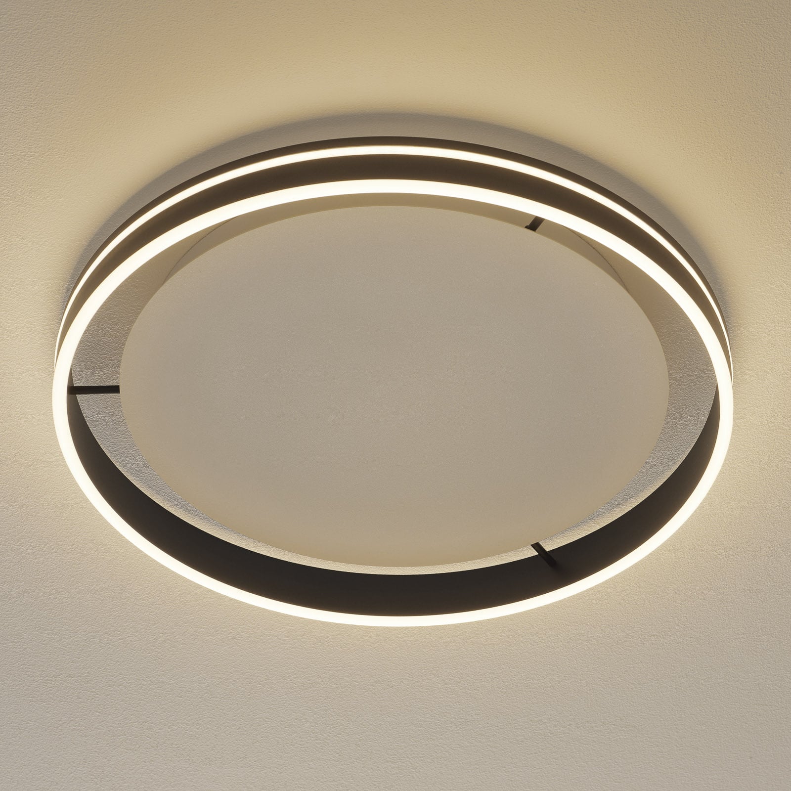 LED taklampe Q-VITO rund Ø59 cm antrasitt dimbar CCT forfra