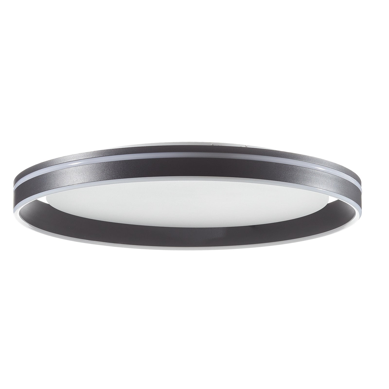LED taklampe Q-VITO rund Ø59 cm antrasitt dimbar CCT detalj av lysringer