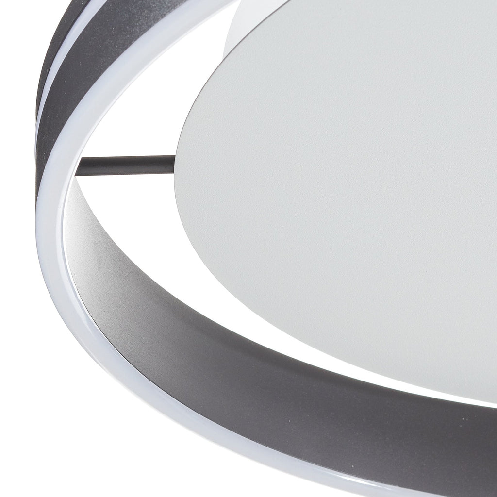 LED taklampe Q-VITO rund Ø59 cm antrasitt dimbar CCT fjernkontroll