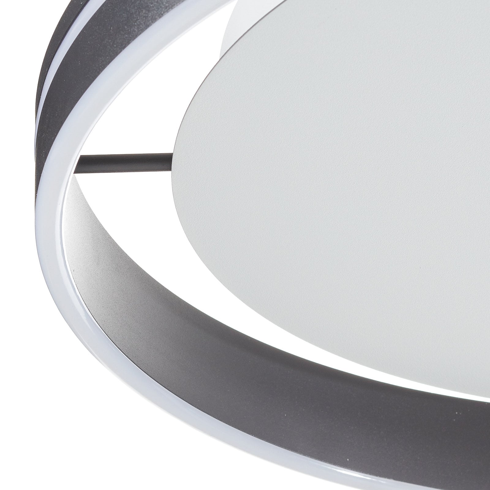 LED taklampe Q-VITO rund Ø59 cm antrasitt dimbar CCT fjernkontroll