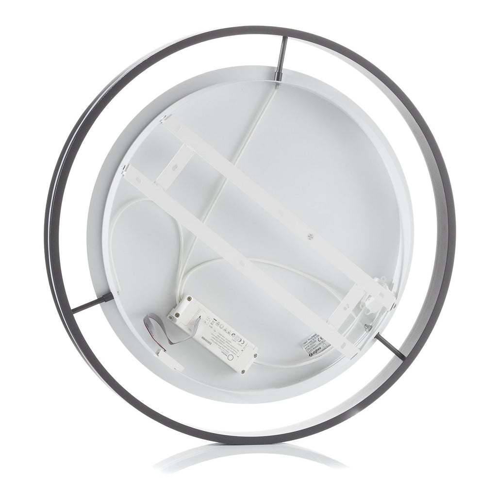 LED taklampe Q-VITO rund Ø59 cm antrasitt dimbar CCT ZigBee kompatibilitet