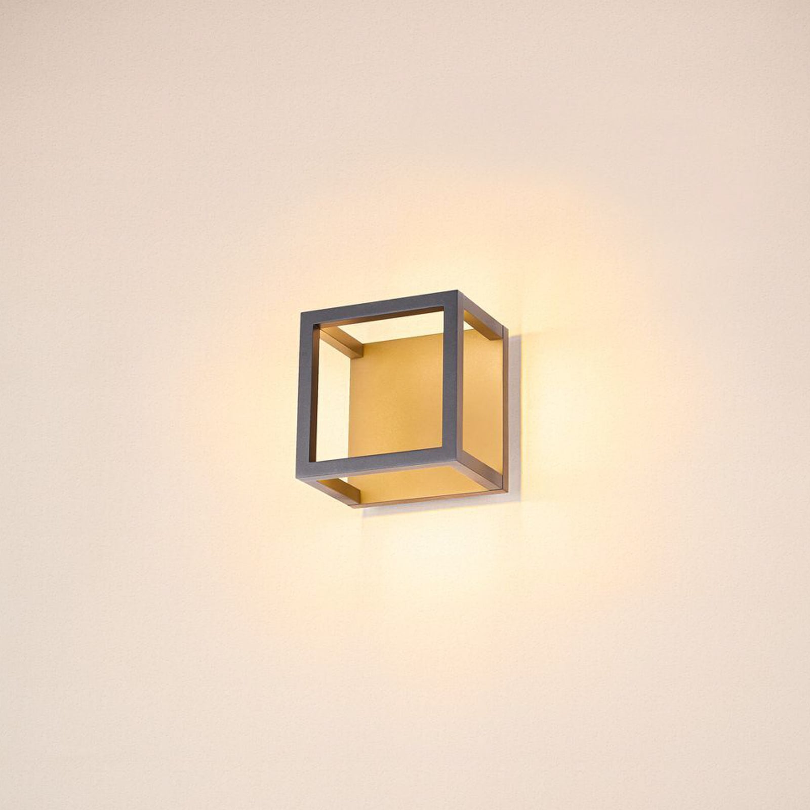 LED taklampe Quadrulo indirekte antrasitt 14 cm IP55 bakside