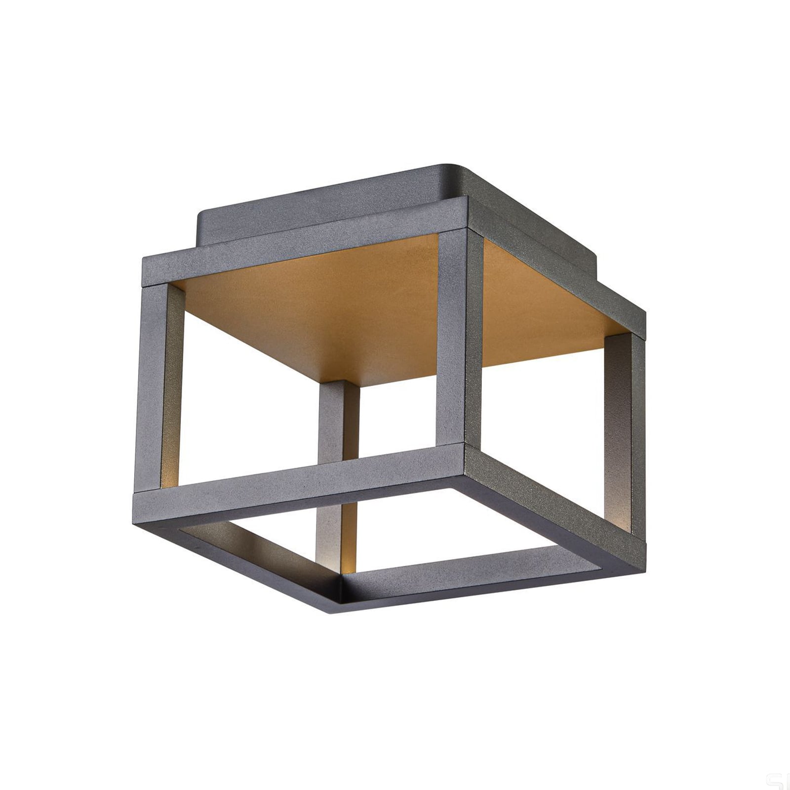 LED taklampe Quadrulo indirekte antrasitt 14 cm IP55 detalj