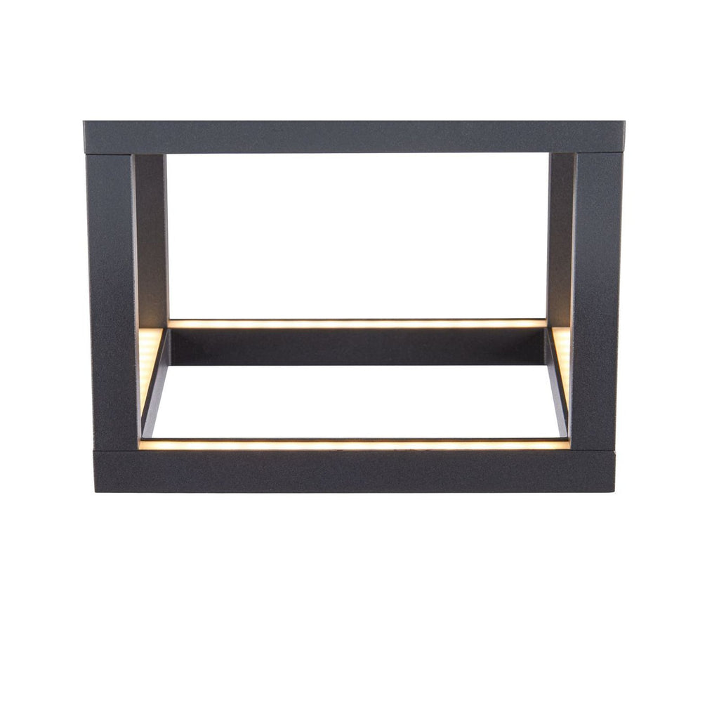 LED taklampe Quadrulo indirekte antrasitt 14 cm IP55 nærbilde av lys