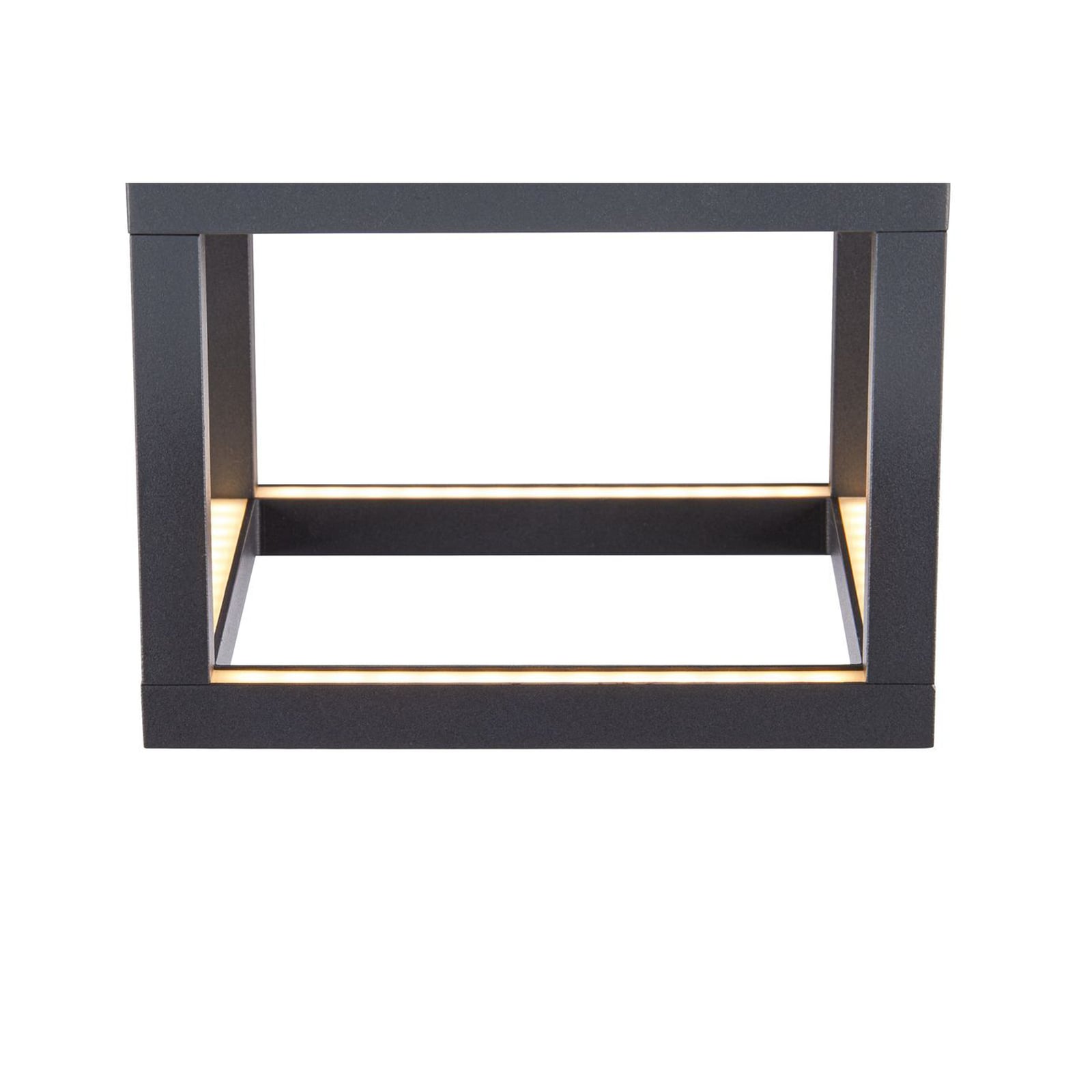 LED taklampe Quadrulo indirekte antrasitt 14 cm IP55 nærbilde av lys