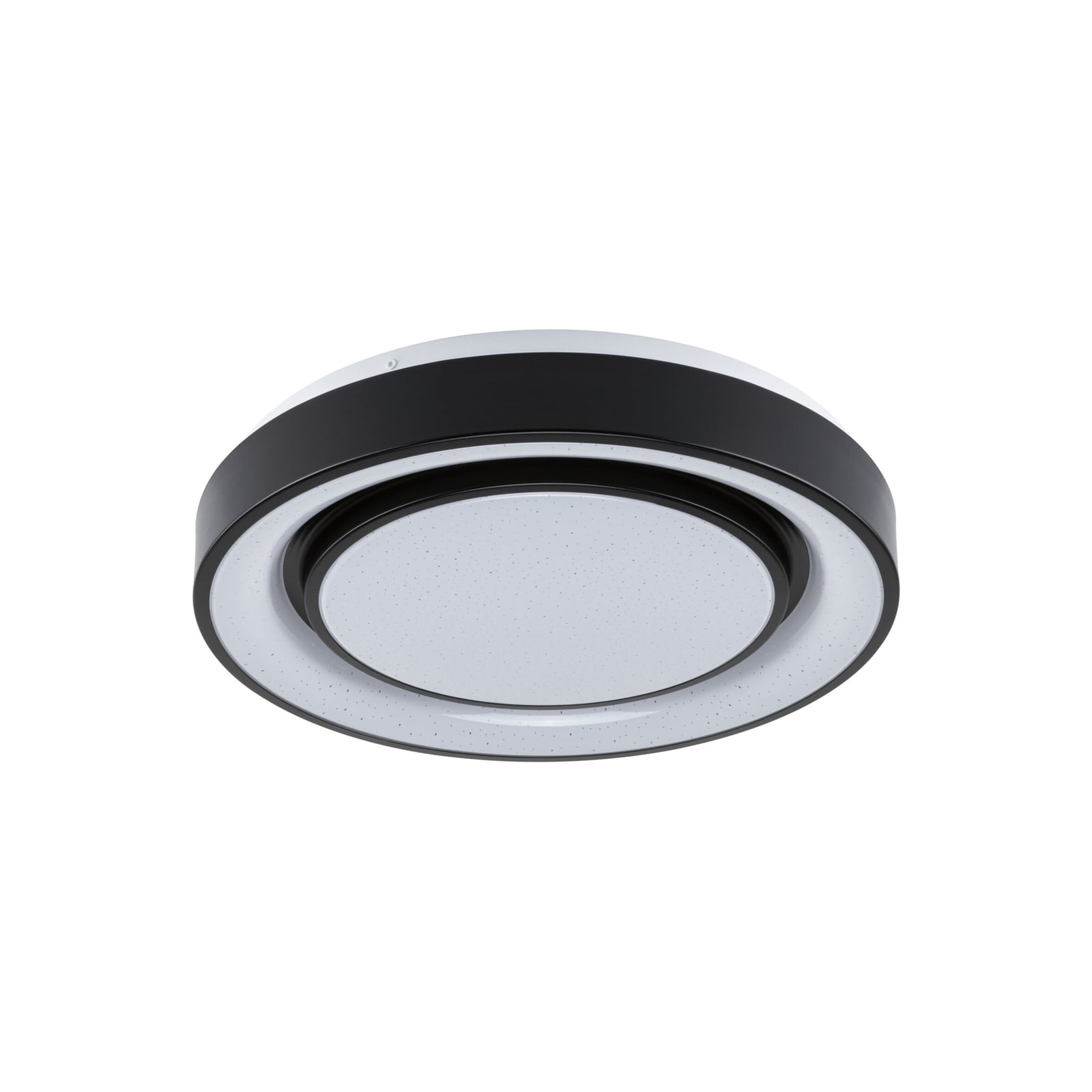 LED taklampe Rainbow RGBW med fjernkontroll svart Ø37 cm detalj