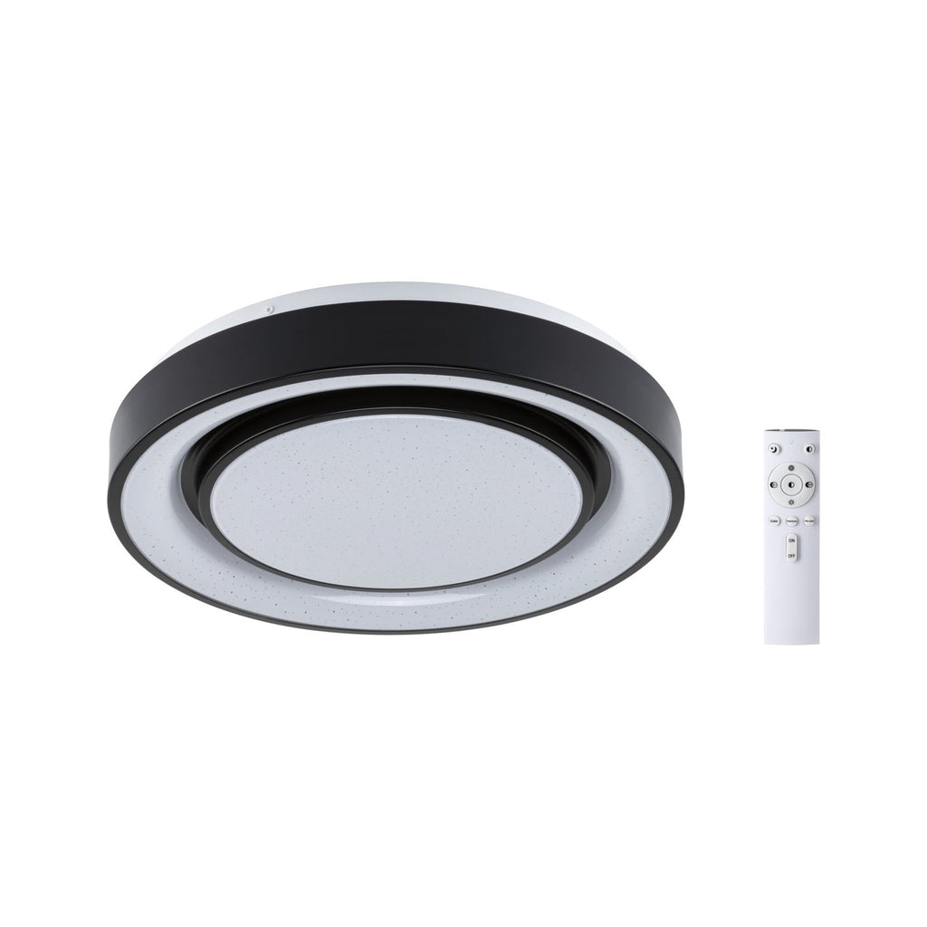 LED taklampe Rainbow RGBW med fjernkontroll svart Ø37 cm nærbilde