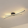 LED taklampe Ravion svart aluminium 90 cm varmhvit forfra