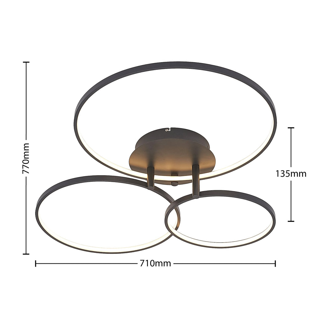 LED taklampe Rayk sideprofil