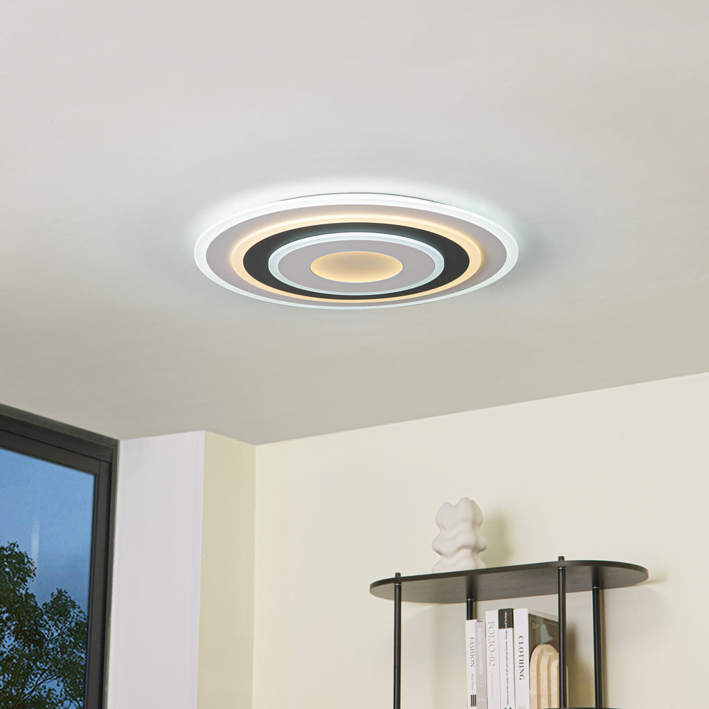 LED taklampe Rebeka dimbar CCT Ø70 cm 48W med fjernkontroll bakside