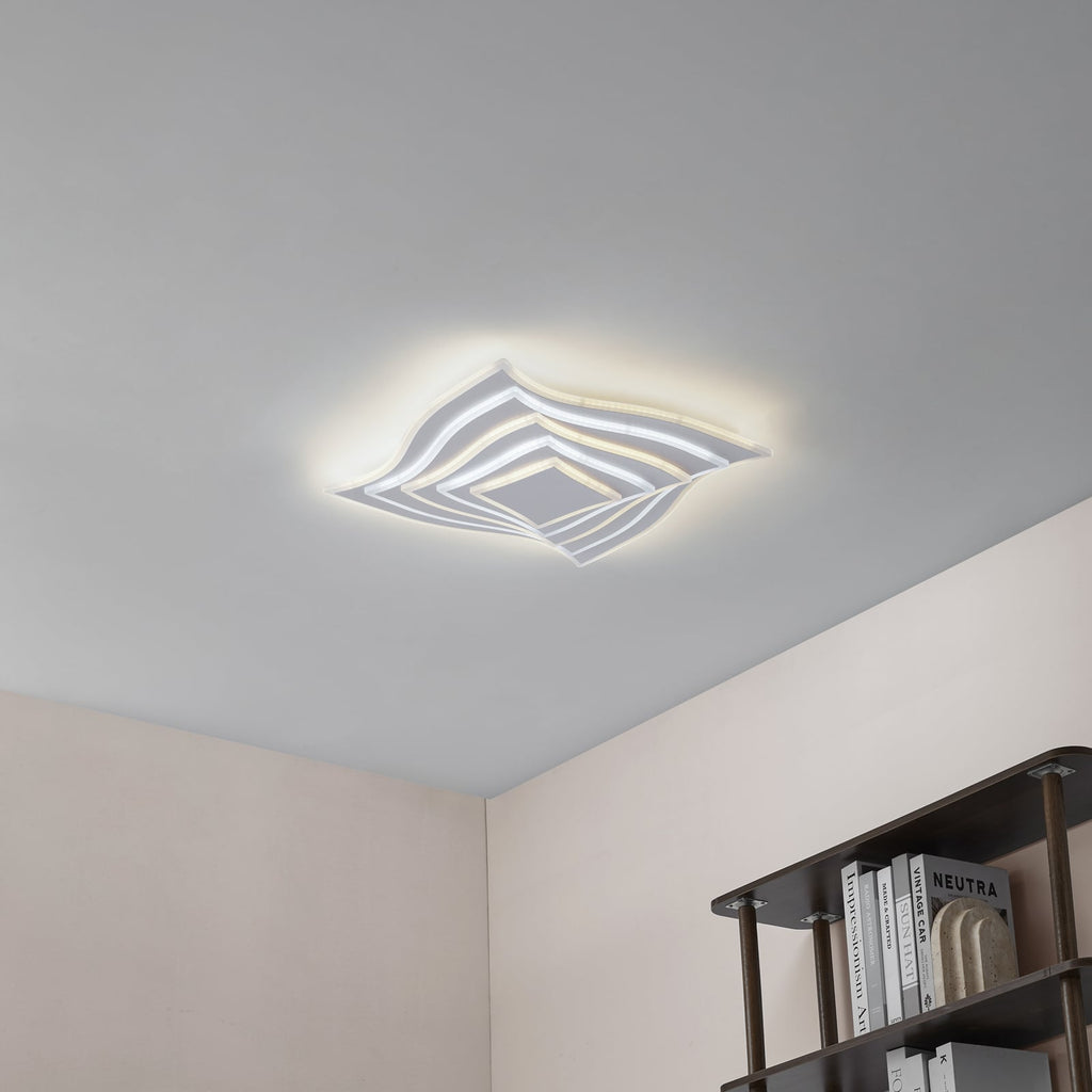 LED taklampe Rebeka dimbar CCT 47x47 cm hvit bakside