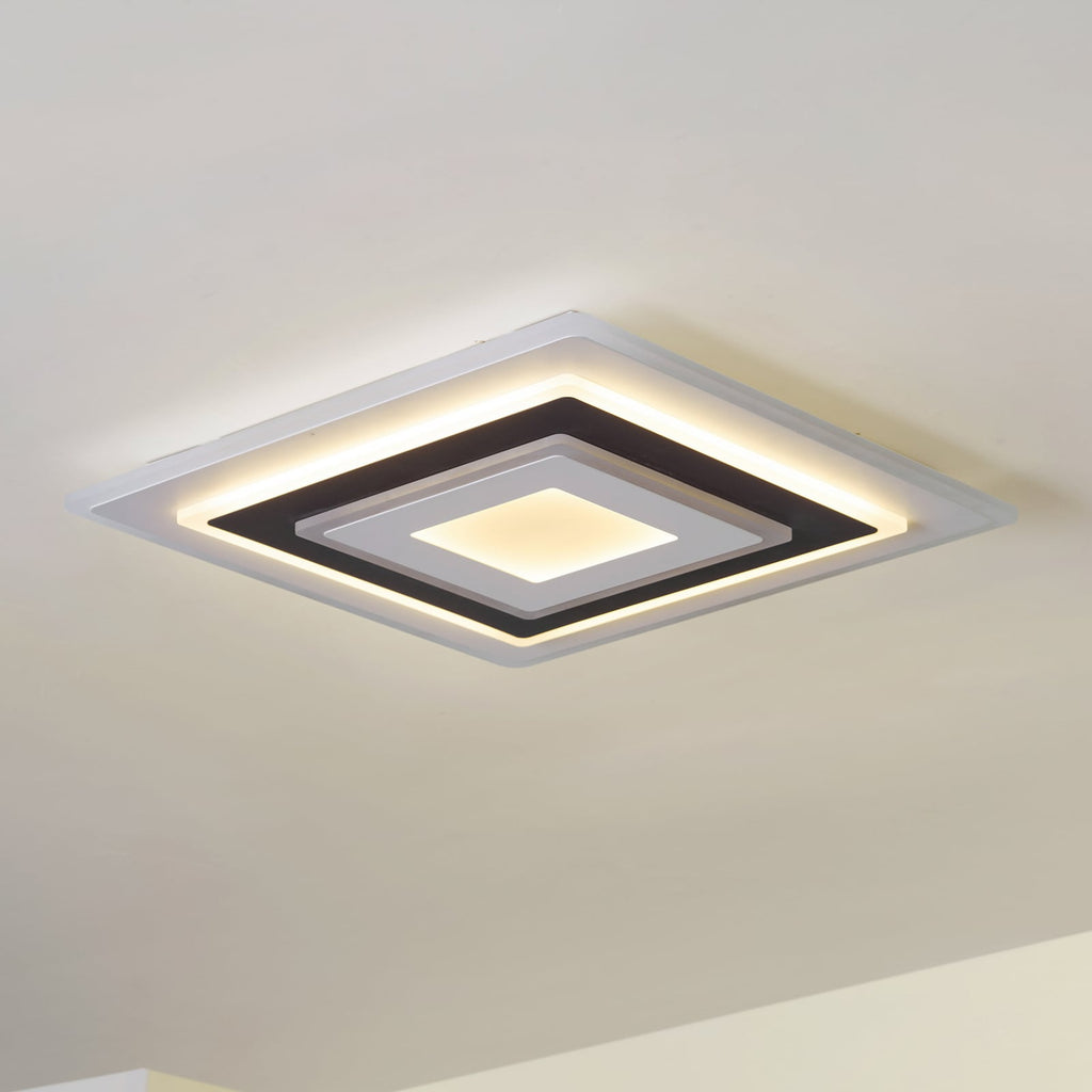 LED taklampe Rebeka dimbar CCT 50x50 cm hvit/svart forfra