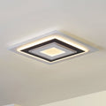 LED taklampe Rebeka dimbar CCT 50x50 cm hvit/svart forfra