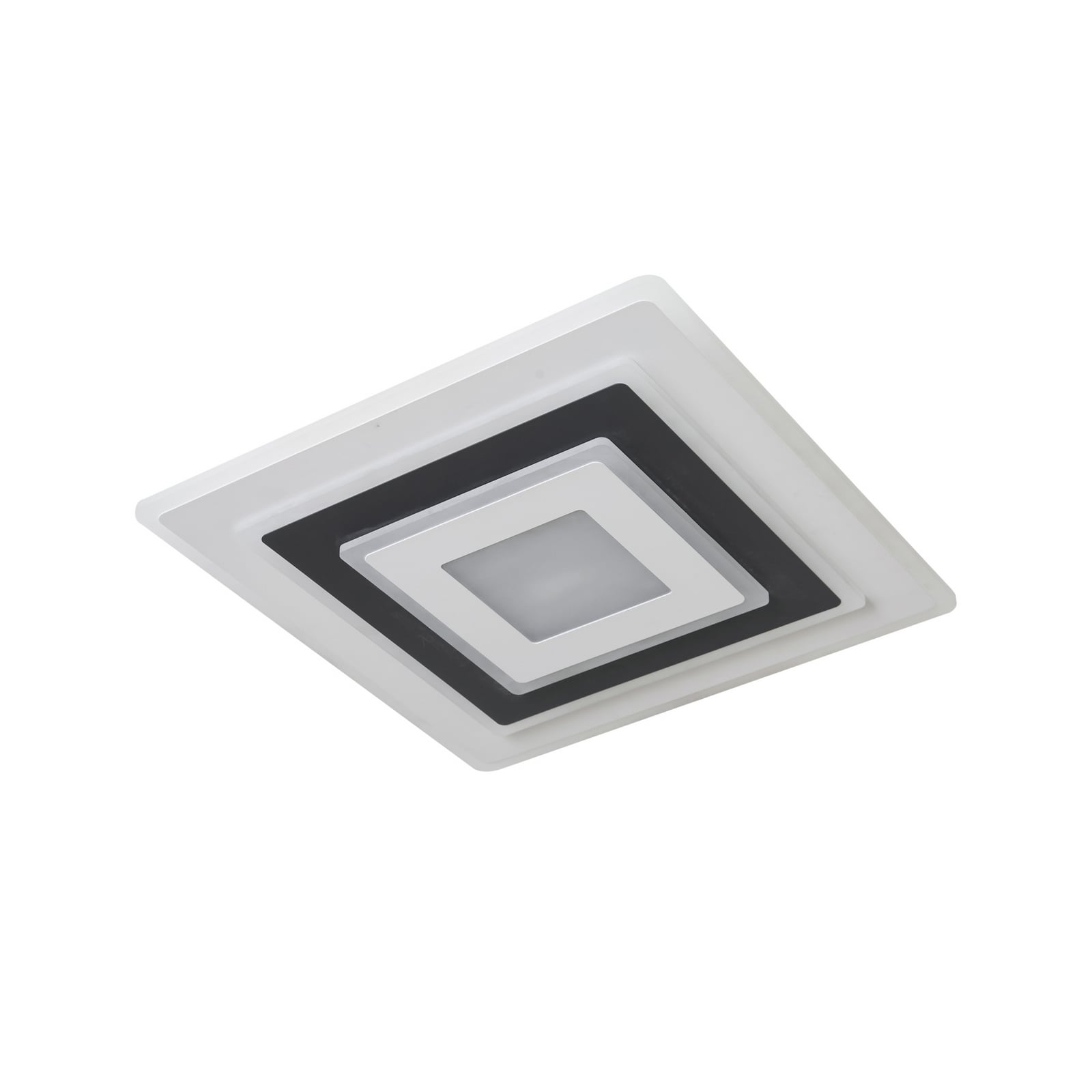 Nærbilde av LED taklampe Rebeka dimbar CCT 50x50 cm hvit/svart