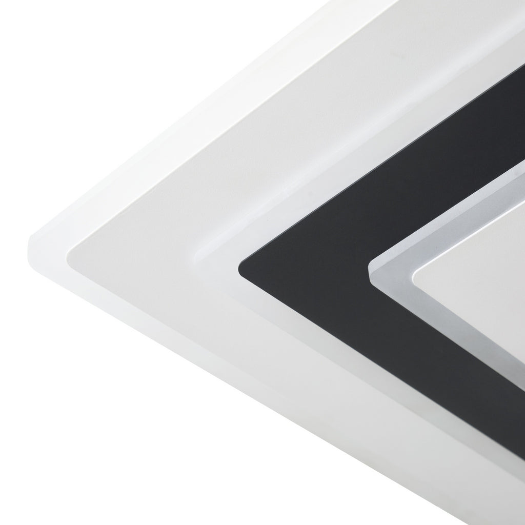LED taklampe Rebeka dimbar CCT 50x50 cm hvit/svart med fjernkontroll