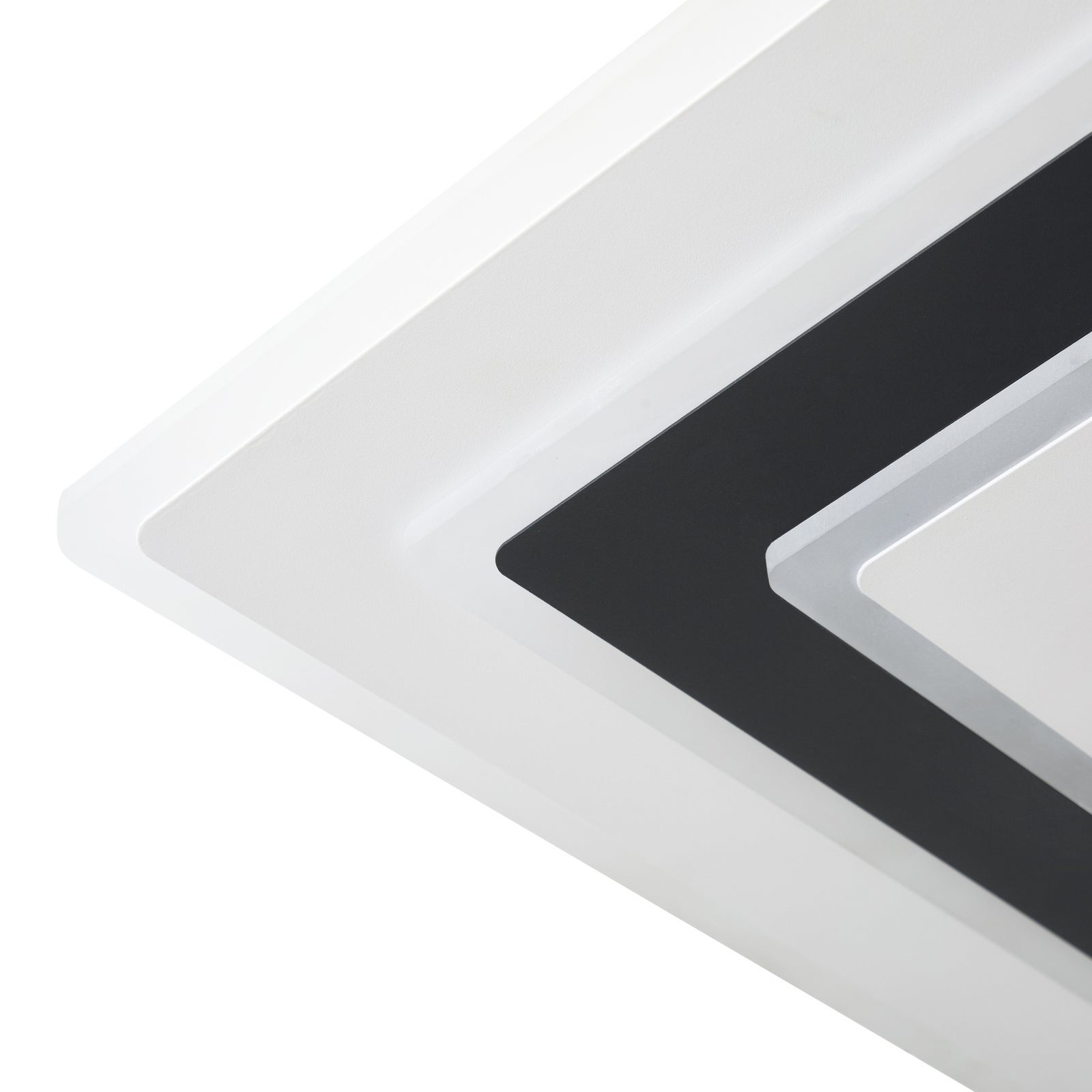 LED taklampe Rebeka dimbar CCT 50x50 cm hvit/svart med fjernkontroll