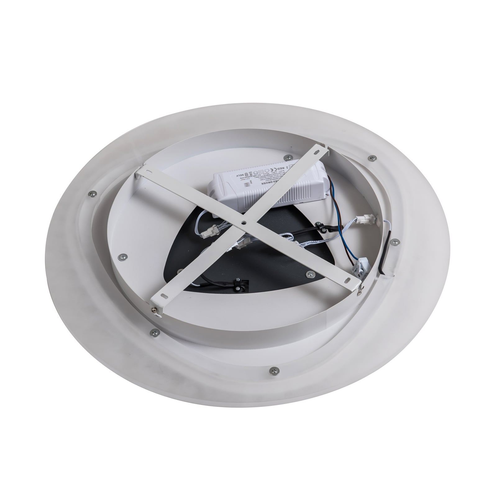LED taklampe Rebeka dimbar CCT fjernkontroll Ø70 cm sideprofil