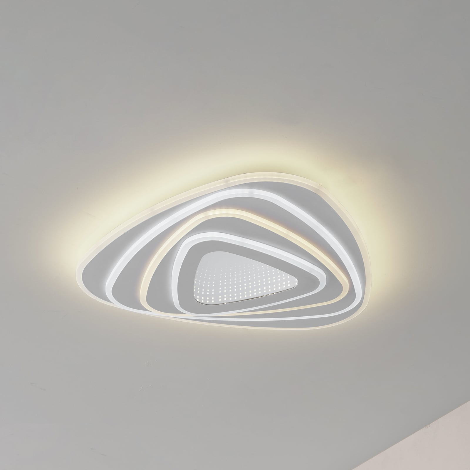 LED taklampe Rebeka dimbar CCT fjernkontroll hvit forfra