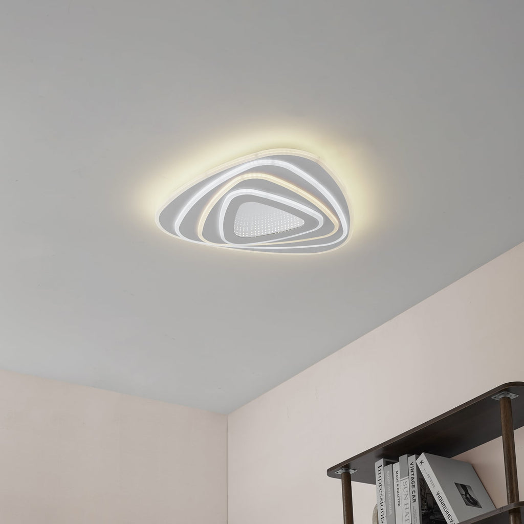 LED taklampe Rebeka dimbar CCT fjernkontroll hvit bakside