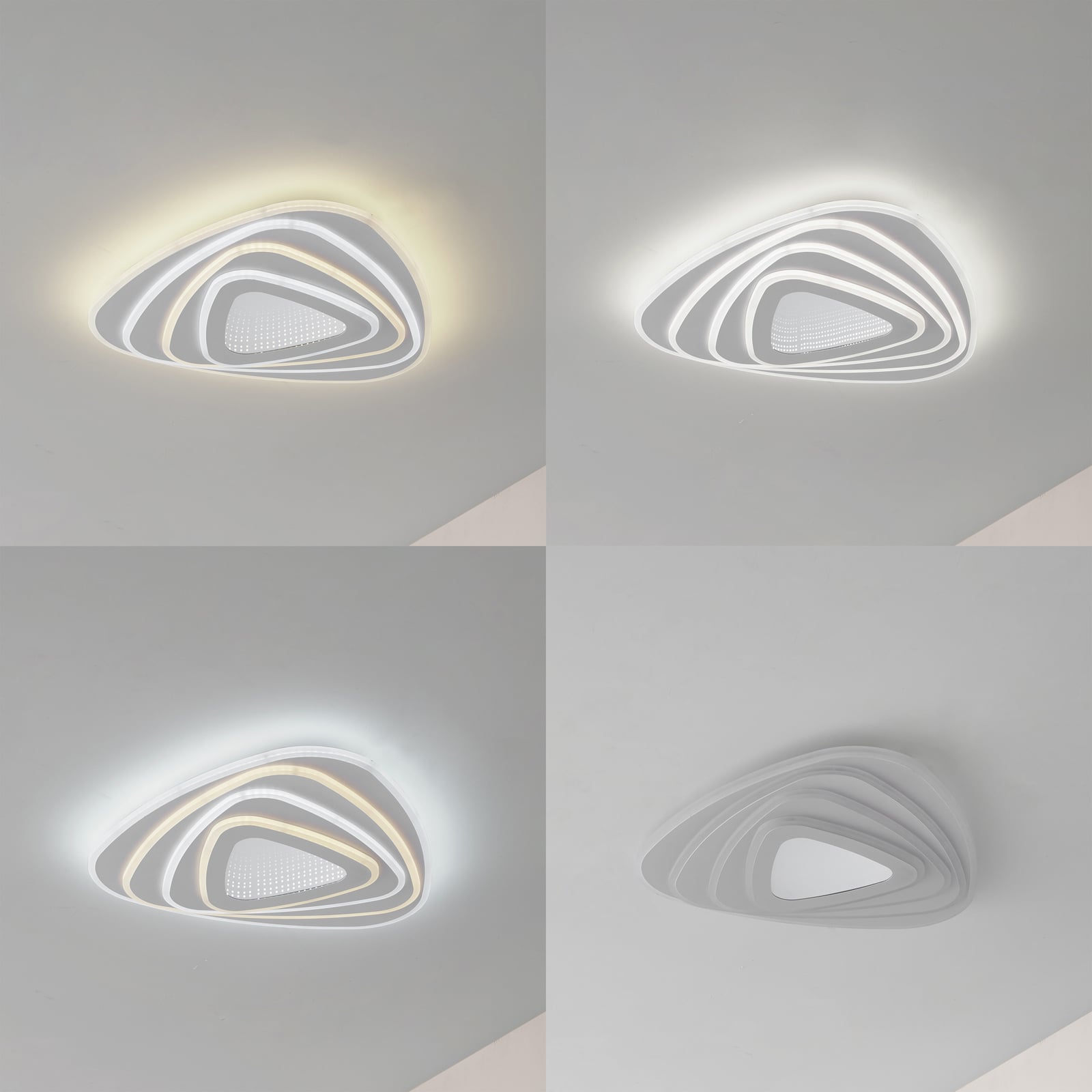 LED taklampe Rebeka dimbar CCT fjernkontroll hvit detalj