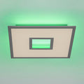 LED taklampe Recess dimbar RGBW 45x45 cm med fjernkontroll forfra